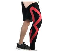 EWUHYFP Manicotti Compressivi 1 pezzo di manicotto compressione for tutta la gamba for donne e uomini, supporto for ginocchio lungo, protezione for corsa, basket, ciclismo, sport(Red,L)