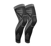 EWUHYFP Manicotti Compressivi Maniche a compressione for tutta la gamba, tutori for ginocchia, supporto protettivo(Black-2Pcs,S)