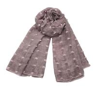 EWUHYFP Sciarpa in cotone e lino, tinta sporca primaverile, a righe, con piccola palla, punta chiusa, scialle da donna(Color 8)