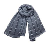 EWUHYFP Sciarpa in cotone e lino, tinta sporca primaverile, a righe, con piccola palla, punta chiusa, scialle da donna(Color 4)