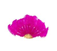 EWUHYFP Ventaglio di Piume da Danza 13 Bone Lake Blu Piume Fan for Fai da Te Danza Spettacolo Festa di Halloween Matrimonio palcoscenico Puntelli Portatile soffice Prestazione(Golden,Big 130cm 1pcs)