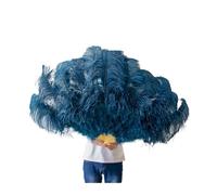 EWUHYFP Ventaglio di Piume da Danza Ventagli di Piume Prestazione(Deep Blue01,130CM 2PCS)