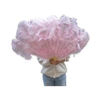 EWUHYFP Ventaglio di Piume da Danza Ventaglio di Piume Grandi Matrimonio Carnevale Celebrazione Spettacolo Danza del Ventre Decorazione Fai da Te Rosa 13 Ossa Prestazione(Light Pink,100CM Left Hand)