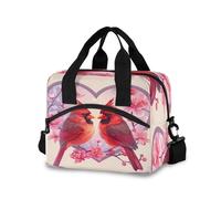 Ewusp Borsa termica per il pranzo con coppia di uccelli, per donne e uomini, a prova di perdite, riutilizzabile, con tracolla regolabile, per lavoro, picnic all'aperto