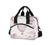 Ewusp Borsa termica per il pranzo con mongolfiera, per donne e uomini, a prova di perdite, riutilizzabile, con tracolla regolabile, per lavoro, picnic all'aperto