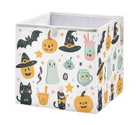 Ewusp Halloween Boo Pumpkin Cube Storage Box 28 x 28 cm Pieghevole Armadio Organizzatore Bin Dog Toy Basket Baby Basket per Cameretta Ufficio