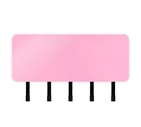 Ewusp Portachiavi da parete in tinta unita rosa, con organizer per posta e 6 ganci, autoadesivo da appendere, per cucina, corridoio o porta, decorazione per la casa