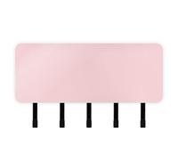 Ewusp Portachiavi da parete in tinta unita rosa, con organizer per posta e 6 ganci, autoadesivo da appendere, per cucina, corridoio o porta, decorazione per la casa