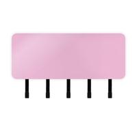 Ewusp Portachiavi da parete in tinta unita rosa, con organizer per posta e 6 ganci, autoadesivo da appendere, per cucina, corridoio o porta, decorazione per la casa