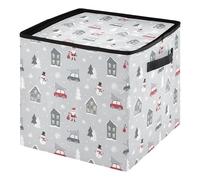 Ewusp Scatola portaoggetti per albero di Natale su auto, con cerniera e divisori regolabili, organizer per 64 decorazioni natalizie