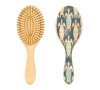 Ewusp Spazzola districante per capelli con tartarughe marine, per donne e uomini, antistatica e districante, spazzola per capelli bagnati e asciutti, per capelli ricci, spessi, ondulati e fini