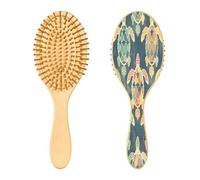 Ewusp Spazzola districante per capelli con tartarughe marine, per donne e uomini, antistatica e districante, spazzola per capelli bagnati e asciutti, per capelli ricci, spessi, ondulati e fini