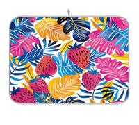 Ewusp Tappetino scolapiatti a forma di fragola di palma per bancone della cucina, 45,7 x 60,9 cm, ultra assorbente, per uso multiplo, accessori da cucina