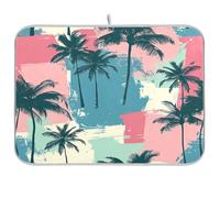 Ewusp Tappetino scolapiatti a forma di palma per bancone della cucina, 45,7 x 60,9 cm, ultra assorbente, per uso multiplo, accessori da cucina