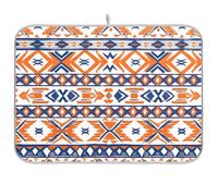 Ewusp Tappetino scolapiatti con stampa etnica vintage per bancone della cucina, 40,6 x 45,7 cm, ultra assorbente, accessori da cucina