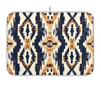 Ewusp Tappetino scolapiatti con stampa etnica vintage per bancone della cucina, 40,6 x 45,7 cm, ultra assorbente, accessori da cucina