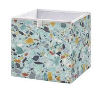 Ewusp Terrazzo Cube Storage Box 28 x 28 cm Pieghevole Armadio Organizzatore Bin Dog Toy Basket Baby Basket per Cameretta Ufficio