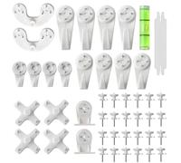 Ewwtrey 62 Pezzi Ganci per Quadri Antitraccia, Ganci per Quadri Muro, Chiodi per Quadri Muro, Chiodini per Quadri Muro No Foratura, Appendere Quadri Senza Chiodi per Appendere Foto, Dipinti, Specchi