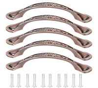 Ewxdghy 10 Set Maniglie per Cassetti in Lega di Zinco, Maniglia per Ante con Design Fiore 3D e Texture Concava e Convessa, Barra di Trazione Durevole per Cucina Ufficio Armadio, Include 20