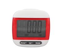 Ewxdghy Contapassi per Anziani con Display LCD, Contapassi Preciso con Clip per la Vita, Contapassi con Schermo Grande per Adulti Anziani Bambini, Dispositivo Fitness Portatile per (Rossa)