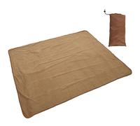 Ewxdghy Coperta da Picnic Impermeabile e Antivento, Coperta da Campeggio All'Aperto con Borsa di Stoccaggio, Tappetino da Spiaggia in Poliestere Ripstop per Picnic, Escursioni e Stadi (Caffè)