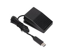 Ewxdghy FS2 - Interruttore a pedale USB professionale, interruttore meccanico a pedale singolo con indicatore luminoso, dispositivo mouse tastiera programmabile per trascrizione di giochi