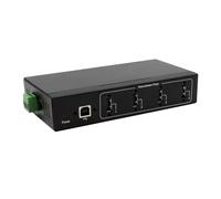 EX-11214HMVS - Alimentatore di rete a 4 porte USB 2.0, in metallo, DIN-Rail Kit Genesys Chipset