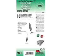 EX 12 sacchetti per scopa elettrica confezione da 10 sacchi carta