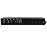 EX-12290HMS 10 porte USB 3.2 Gen 2 x 1 in metallo HUB con 4 porte USB-C e 6 porte USB-A 3.2 Gen 1, per tavolo, parete e montaggio DIN Rail