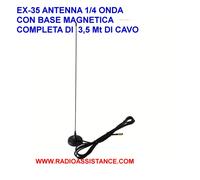 EX-35-V ANTENNA MAGNETICA 1/4 ONDA VHF 140 - 150 MHZ CON CAVO BNC