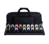 Ex ENO Ex - Pedaliera portatile per effetti per chitarra, in alluminio, con custodia morbida impermeabile, accessori per pedali (pedaliera media da 53,3 cm con borsa)