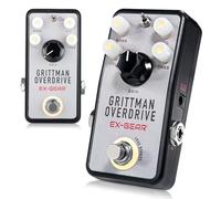 EX GEAR Grittman - Pedale Overdrive professionale per chitarra, con supporto magnetico, comandi Hi/Low Boost e EQ per Blues e Rock