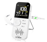 EX GEAR Metronomo digitale, metronomo elettronico ricaricabile con schermo LCD a colori, ampia gamma di tempo e più firme temporali per pianoforte, chitarra, violino, batteria e tutti gli strumenti