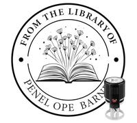 Ex Libris Timbro - Timbro Personalizzato Embosser - Personalizzato Timbros a Secco - Timbro Personalizzabile in Gomma, 100 + Diseños (Initials 1)