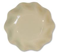 EX.TRA. Piatti Fondi di Carta a Petalo Panna 18,5 cm 10 Pezzi