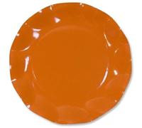 EX.TRA. Piatti Piani di Carta a Petalo Arancione 21 cm 10 Pezzi