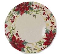EX.TRA. Piatti Piani di Carta a Petalo Natale Romantico 27 cm 8 Pezzi