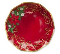 EX.TRA. Piatti Piani di Carta a Petalo WARM CHRISTMAS 24 cm 8 Pezzi