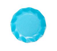 EX.TRA. Piatti Piani di Carta Compostabile a Petalo Turchese 27 cm 8 Pezzi
