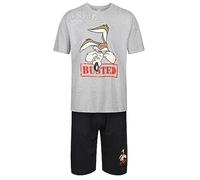 Ex UK Store Pigiama corto da uomo con busto, abbigliamento da notte, taglie da M a XXL, L00neytunes - Busted Short Pj Set, L