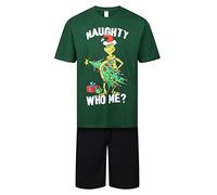 Ex UK Store Pigiama natalizio da uomo The Grinch Short PJ Set Xmas Night Wear, Il Grinch - Verde - Cattivo che me?, XL