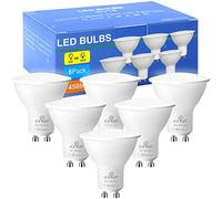 EX UP Lampadine Led Gu10 Spotlight Luce Naturale, 6w Risparomio Energetico Faretto, 450lm Equivalenti Alogene 40w, Angolo Fascio 120-160 Lampadina, Nessun Sfarfallio,Non Dimmerabile Confezione da 6