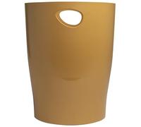 Exacompta - 1 cestino con manici ECOBIN NeoDeco - Volume 15 litri - Dimensioni 26,3 x 26,3 x 33,5 cm - per ufficio o casa - Colore rame oro