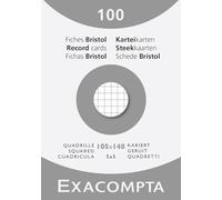 Exacompta 10 Custodie 100 Schede 5x5 105 x 148 mm Bianco