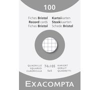 Exacompta 10 Custodie 100 Schede 5x5 74 x 105 mm Bianco