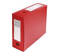 Exacompta 10 Scatole Archivio Polipropilene Opaco A4 Dorso 100mm Rosso