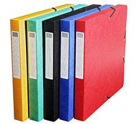 Exacompta 10 scatole archivio Scotten A4 dorso 2,5 cm assortite
