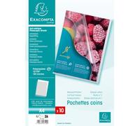 Exacompta 100 buste a L A4 PP goffrato 12/100 mm incolore