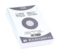 Exacompta 10202E Cartoncini Bristol, 10x15 cm, Bianco