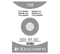 Exacompta 10208E Cartoncini Bristol, 14x21 cm, Bianco